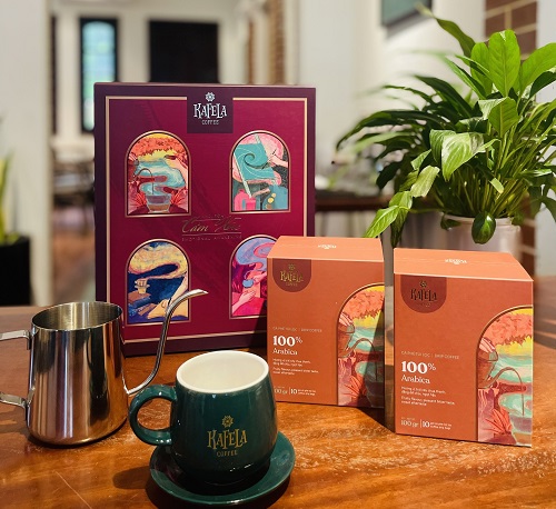 Combo cà phê Túi lọc 100% Arabica+ bình rót + ly gốm 